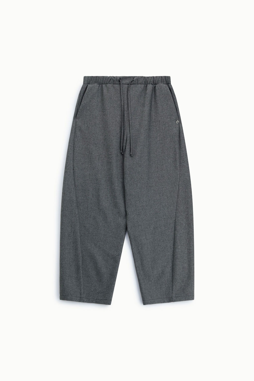 Pantaloni palazzo vita alta con coulisse - Nero