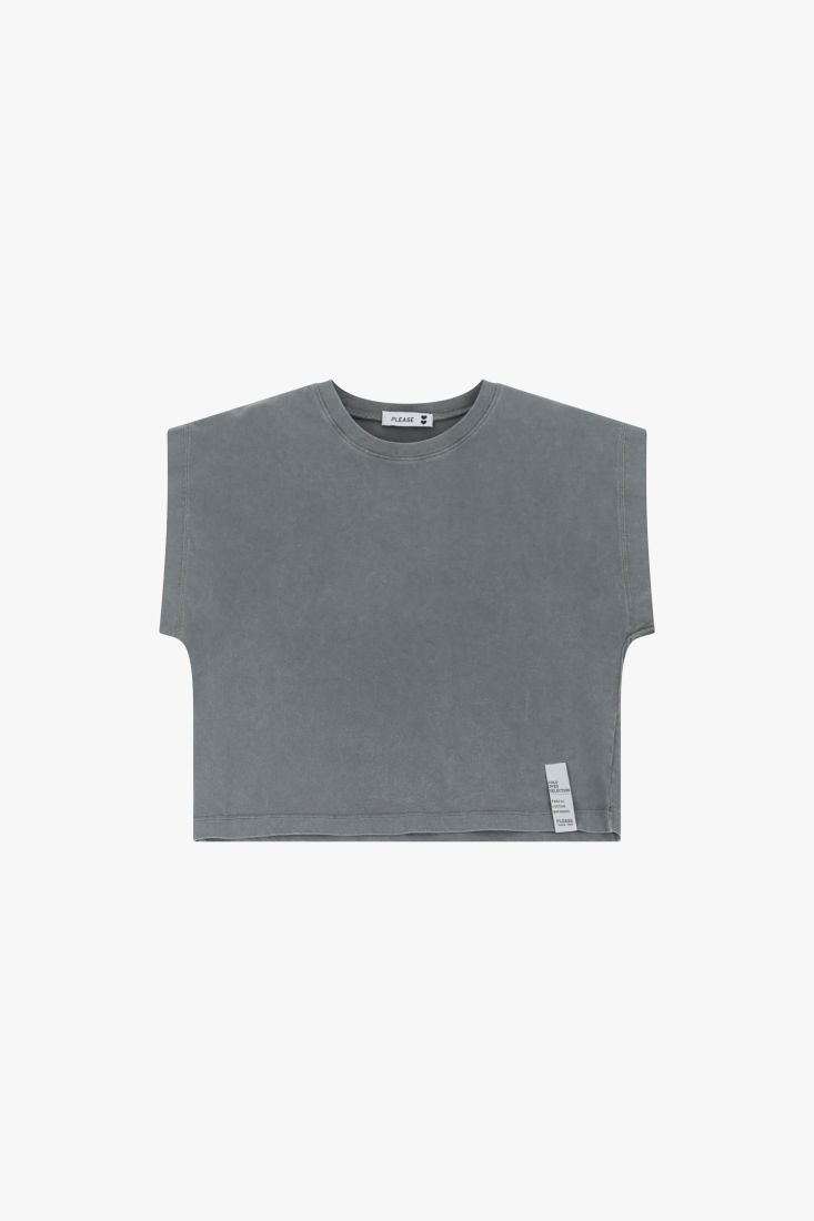 Top donna senza maniche quotidiano - Grigio
