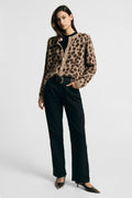 Pantaloni a sigaretta con doppio bottone Please - Nero Denim