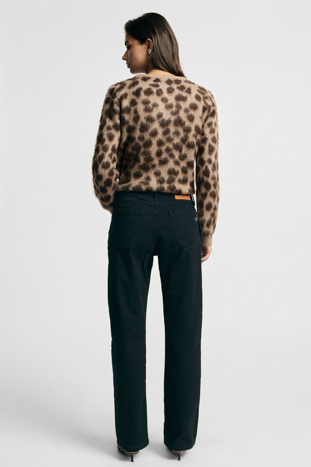 Pantaloni a sigaretta con doppio bottone Please - Nero Denim