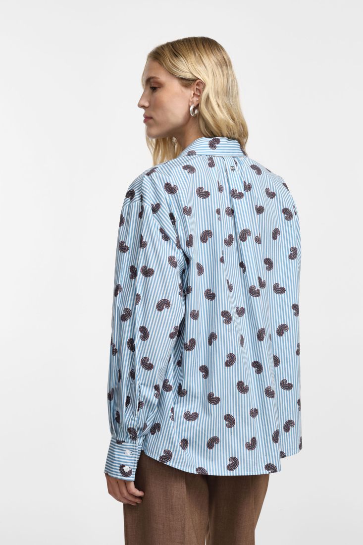 Camicia Please a righe con maniche lunghe