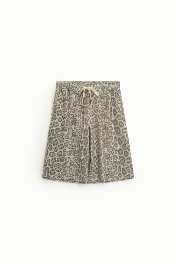 Bermuda shorts stampa animalier con coulisse