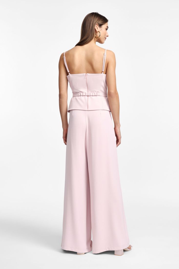 Pantaloni Please palazzo a vita alta -  Rosa