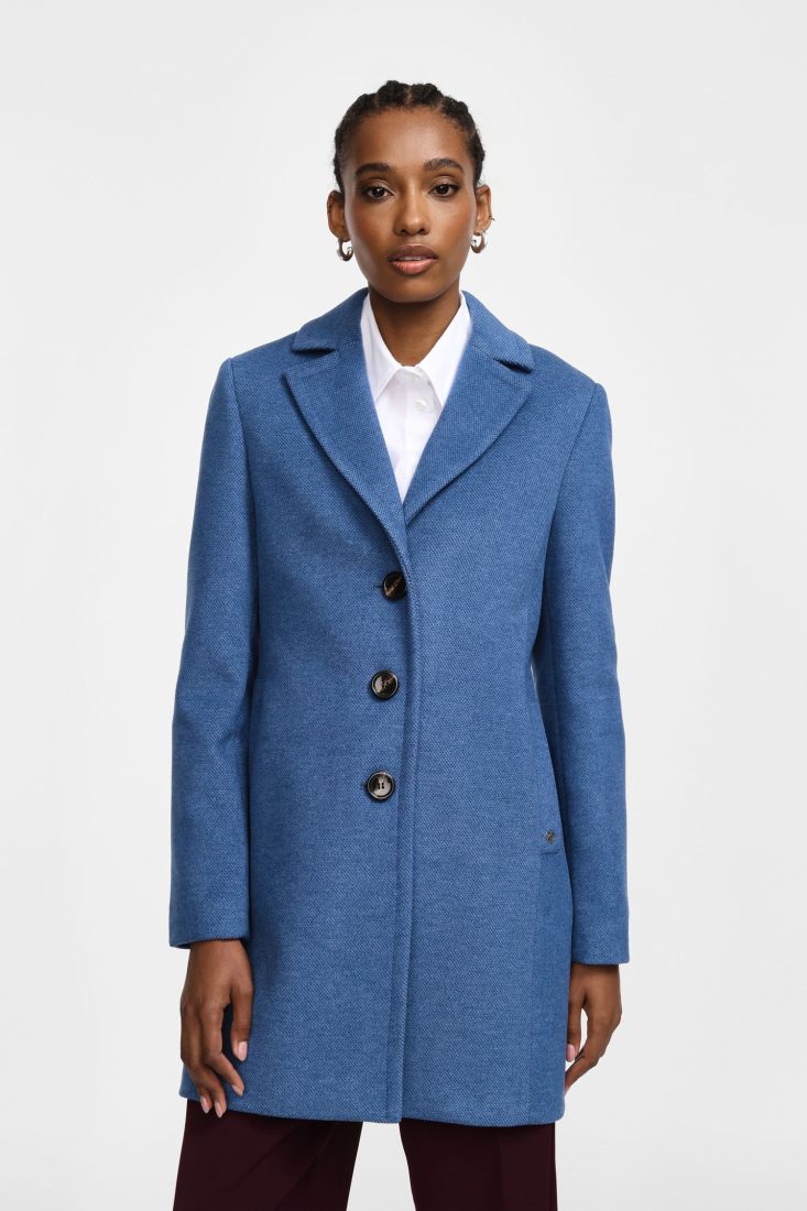 Cappotto Please lineare con chiusura a bottoni