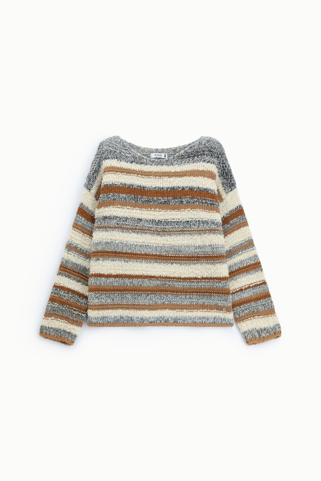 Maglione pullover a righe con maniche lunghe Please - Multicolor