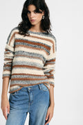 Maglione pullover a righe con maniche lunghe Please - Multicolor