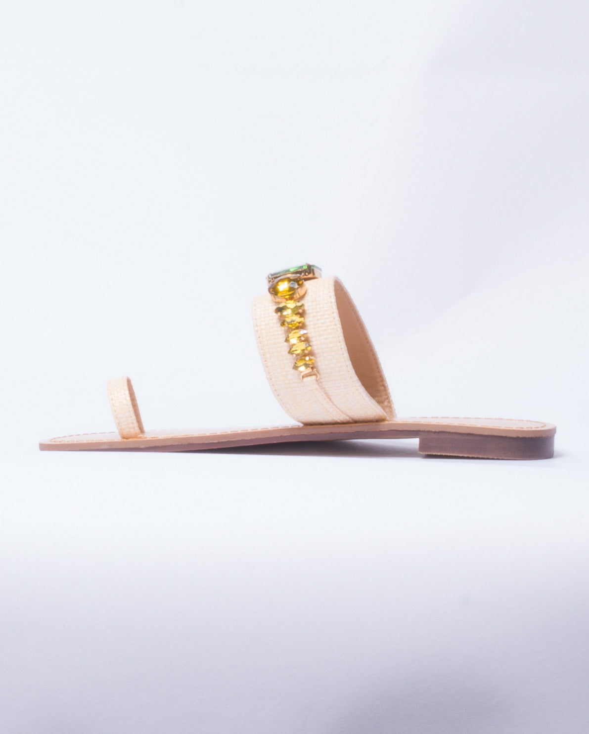 Sandalo con Brillantini - Beige