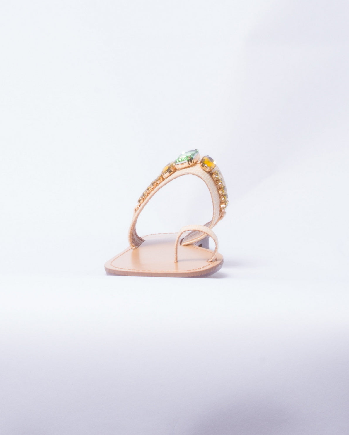 Sandalo con Brillantini - Beige