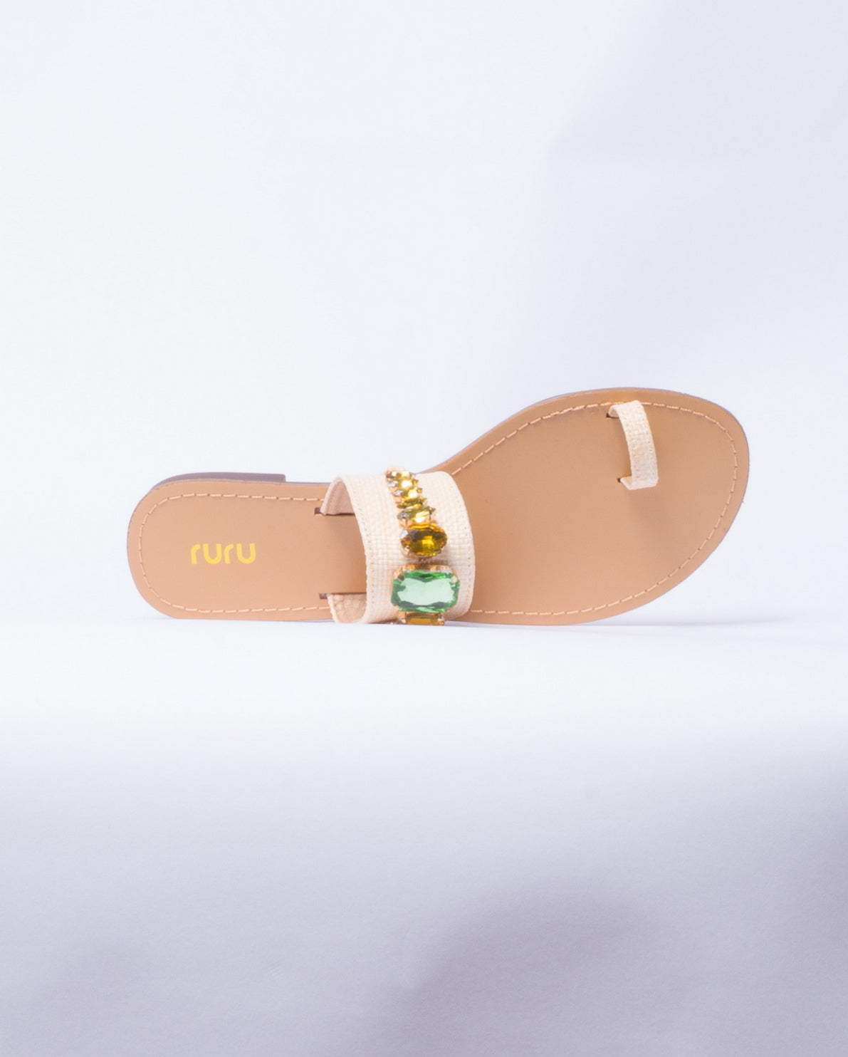 Sandalo con Brillantini - Beige
