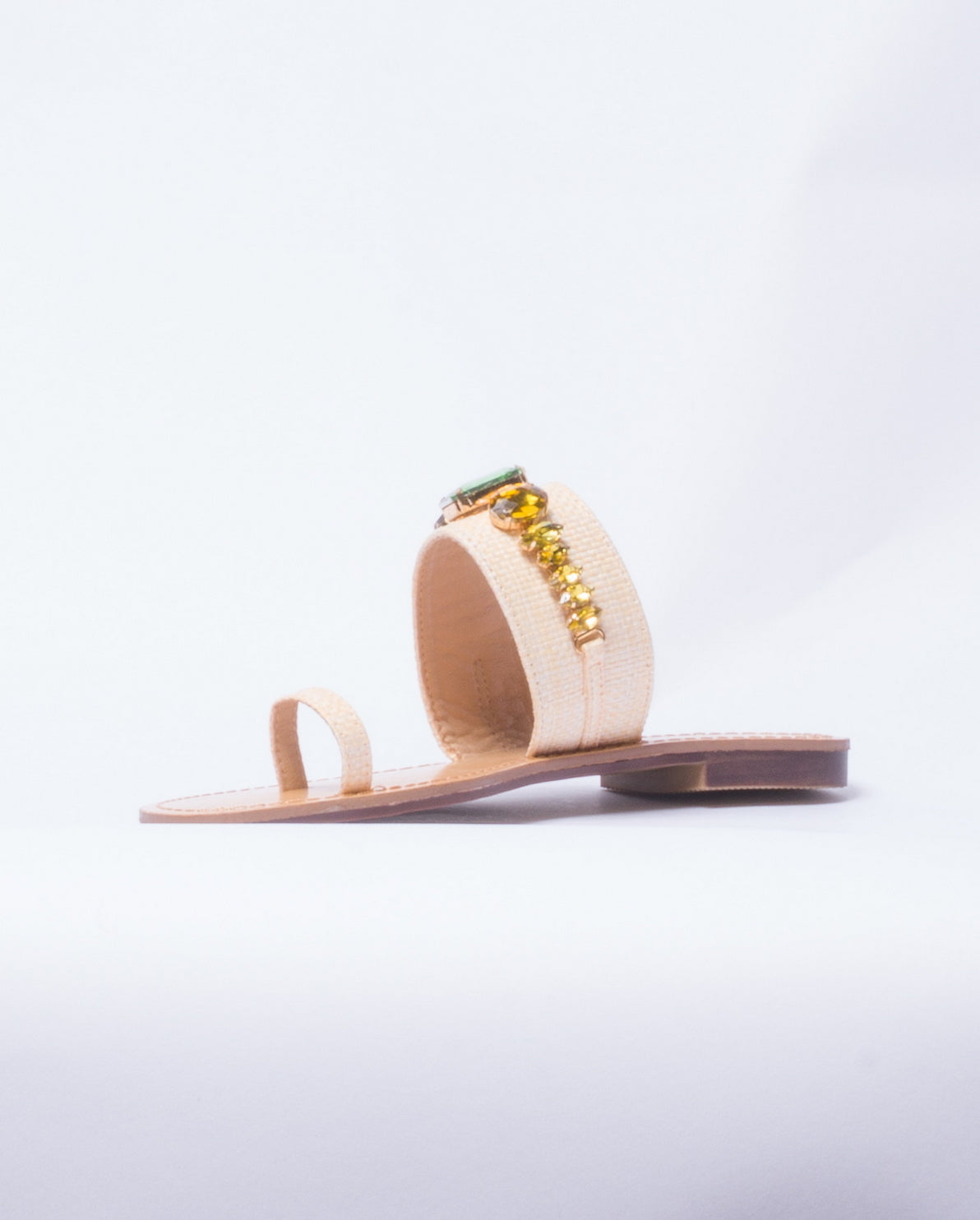 Sandalo con Brillantini - Beige