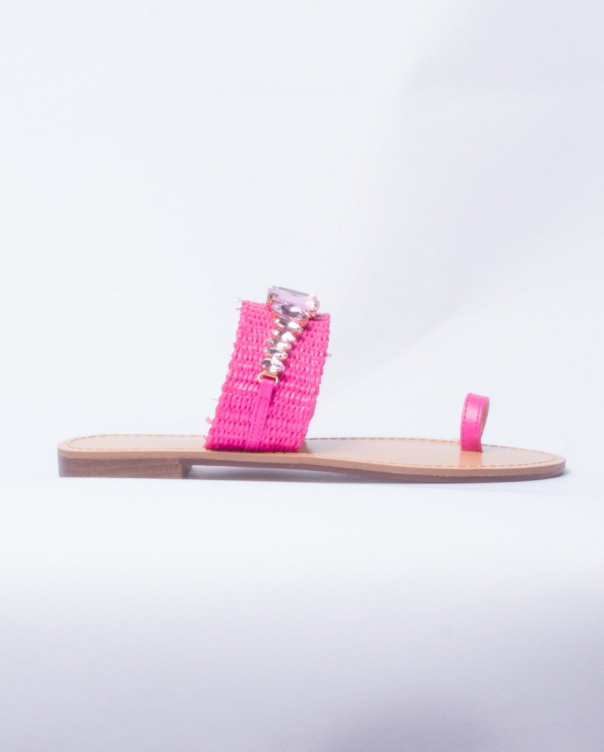 Sandalo con Brillantini - Fucsia