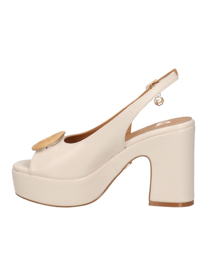 Sandalo Gold&Gold in ecopelle - Bianco