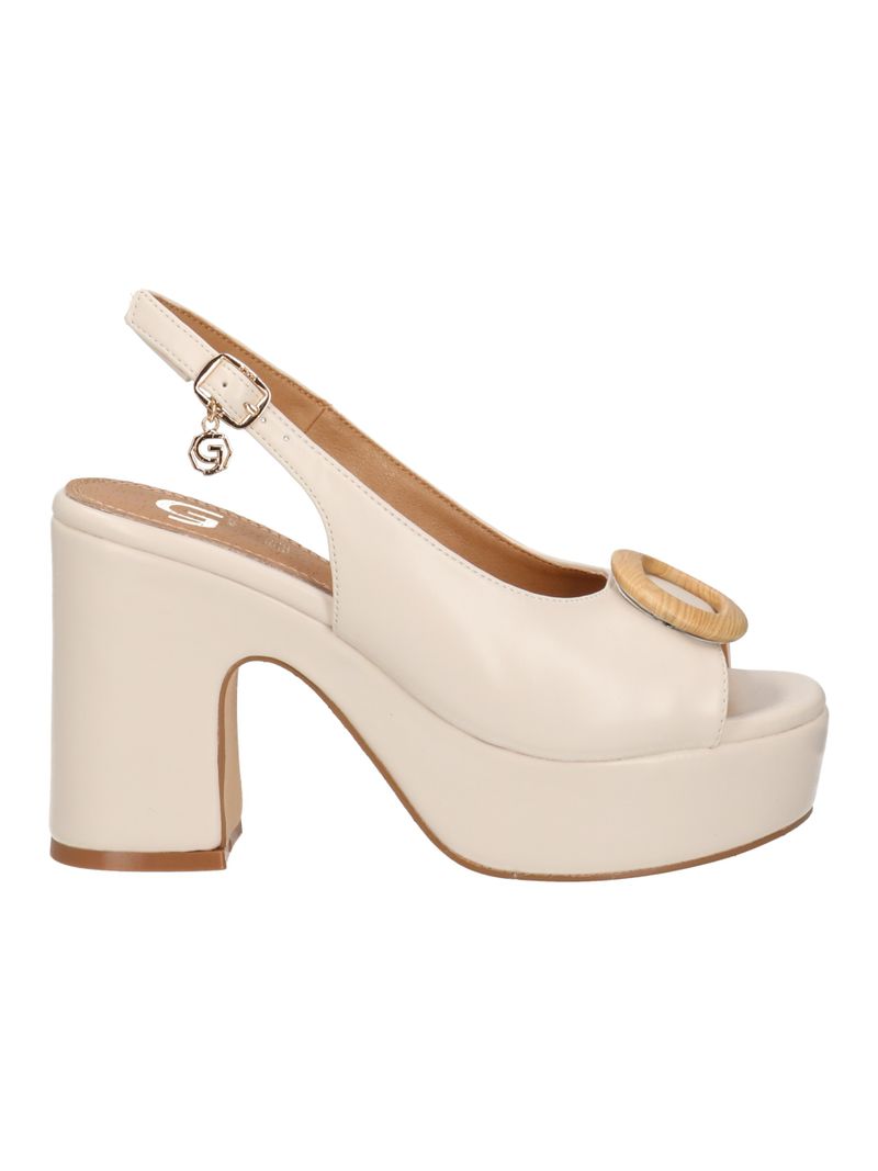 Sandalo Gold&Gold in ecopelle - Bianco