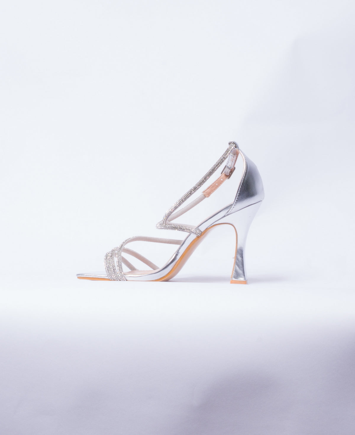 Sandalo con strass - Argento