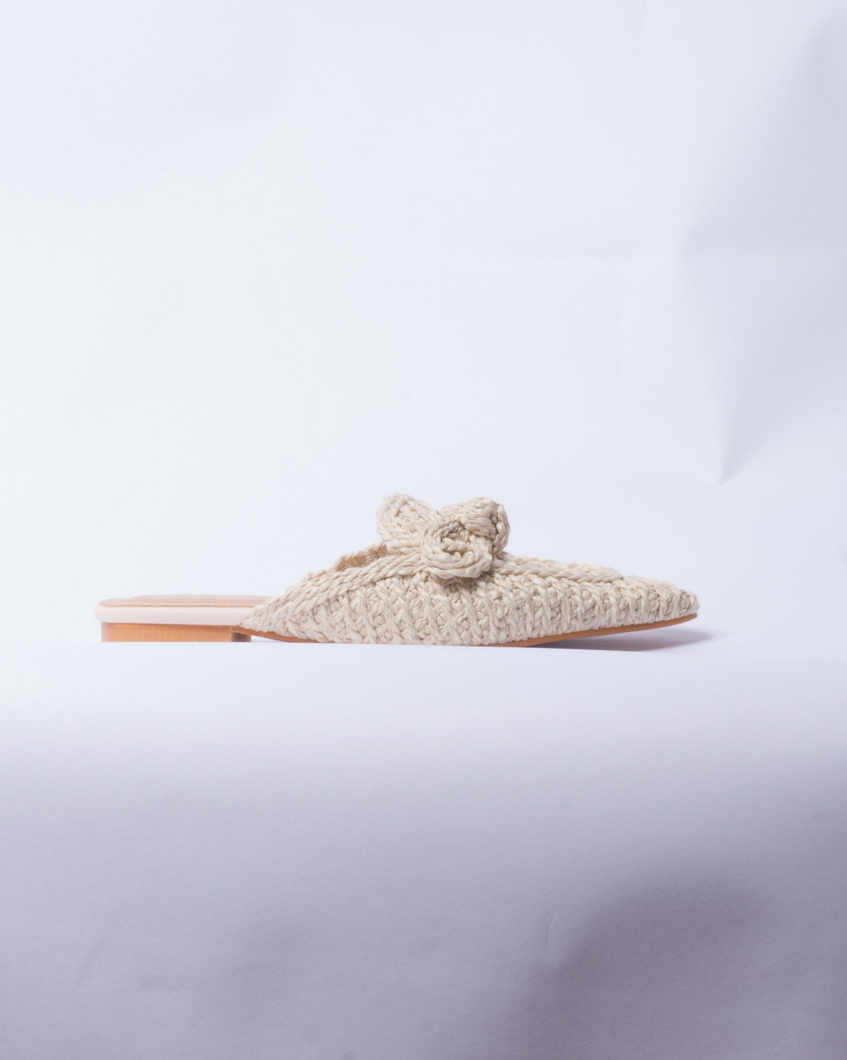 Mule Intrecciata con Fiocco - Beige