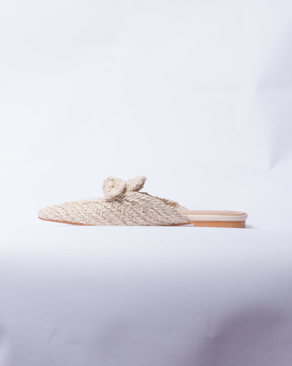 Mule Intrecciata con Fiocco - Beige