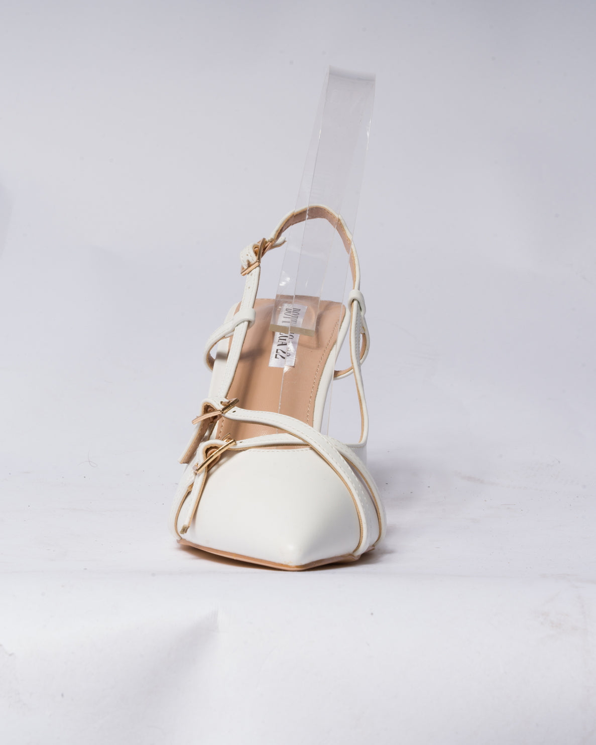 Decolettè slingback in ecopelle - Bianco