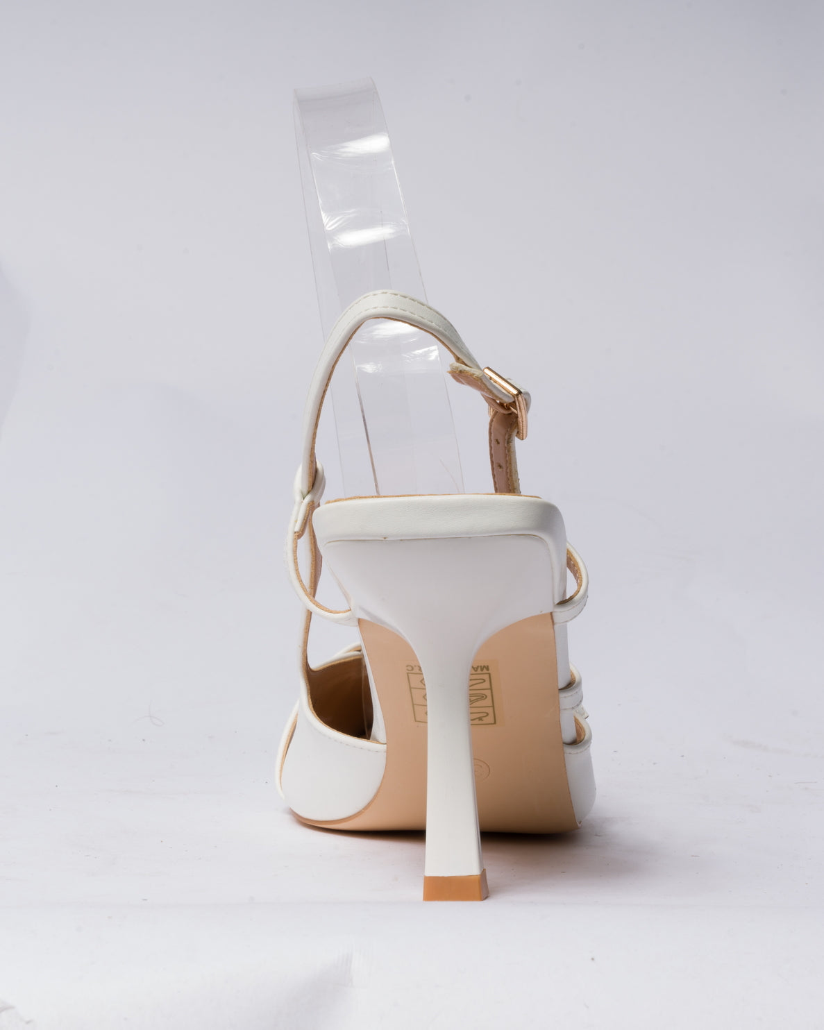 Decolettè slingback in ecopelle - Bianco