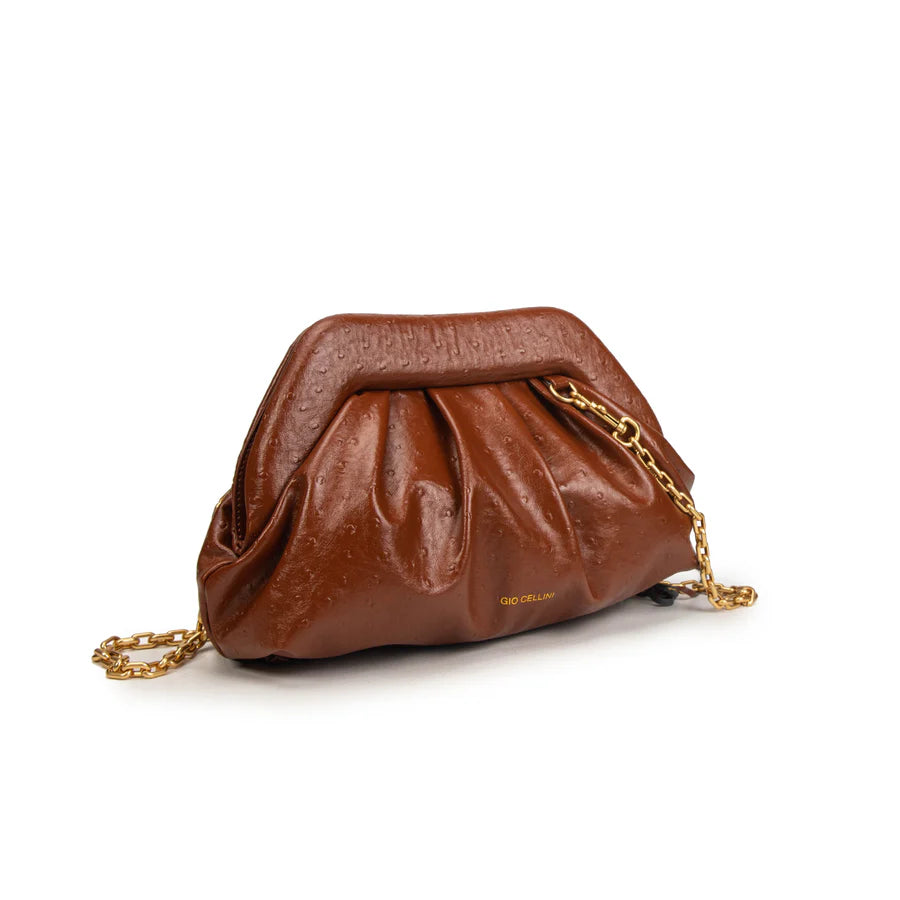 Clutch bag ecopelle Giò Cellini - marrone