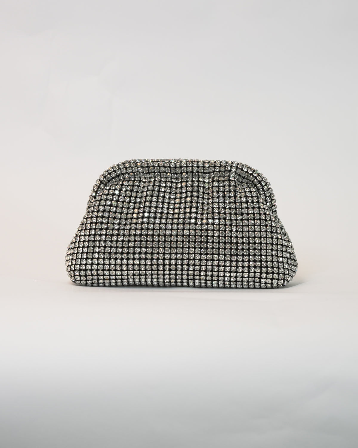 Clutch Elegante con Strass Cristallo - Nero/Silver