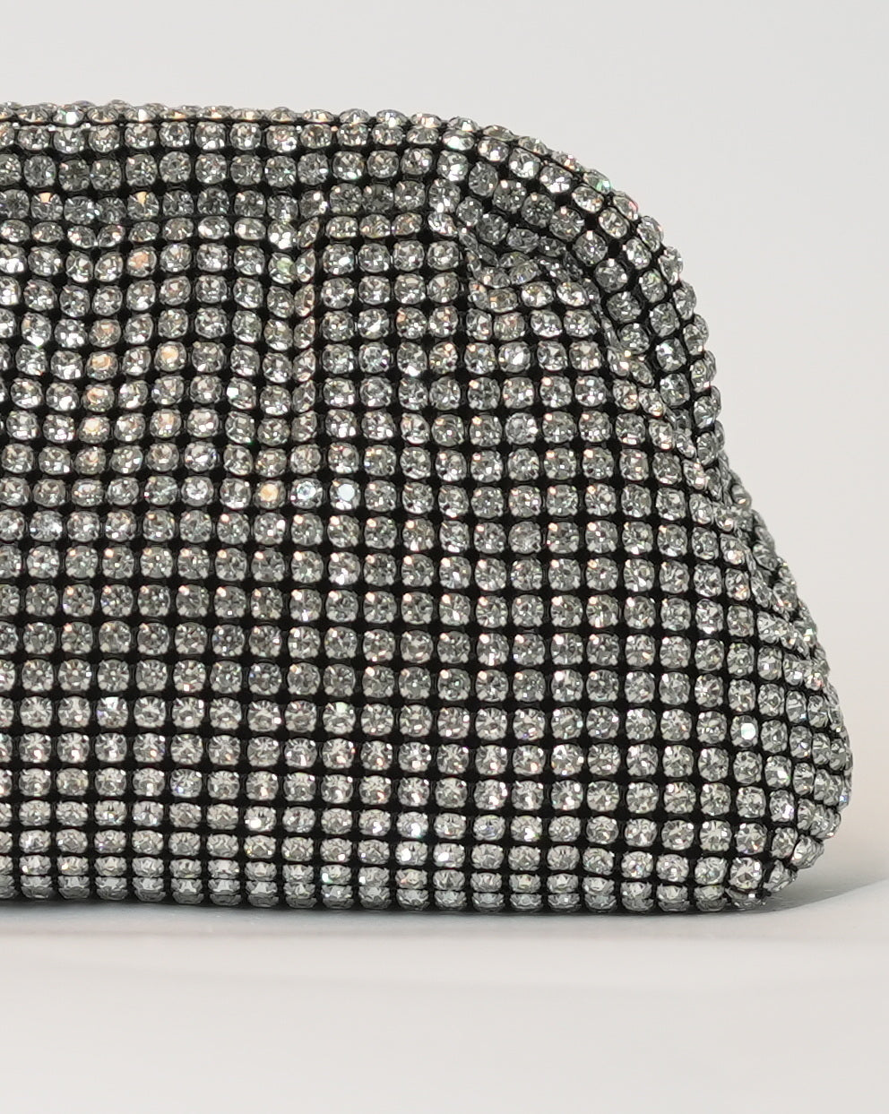 Clutch Elegante con Strass Cristallo - Nero/Silver