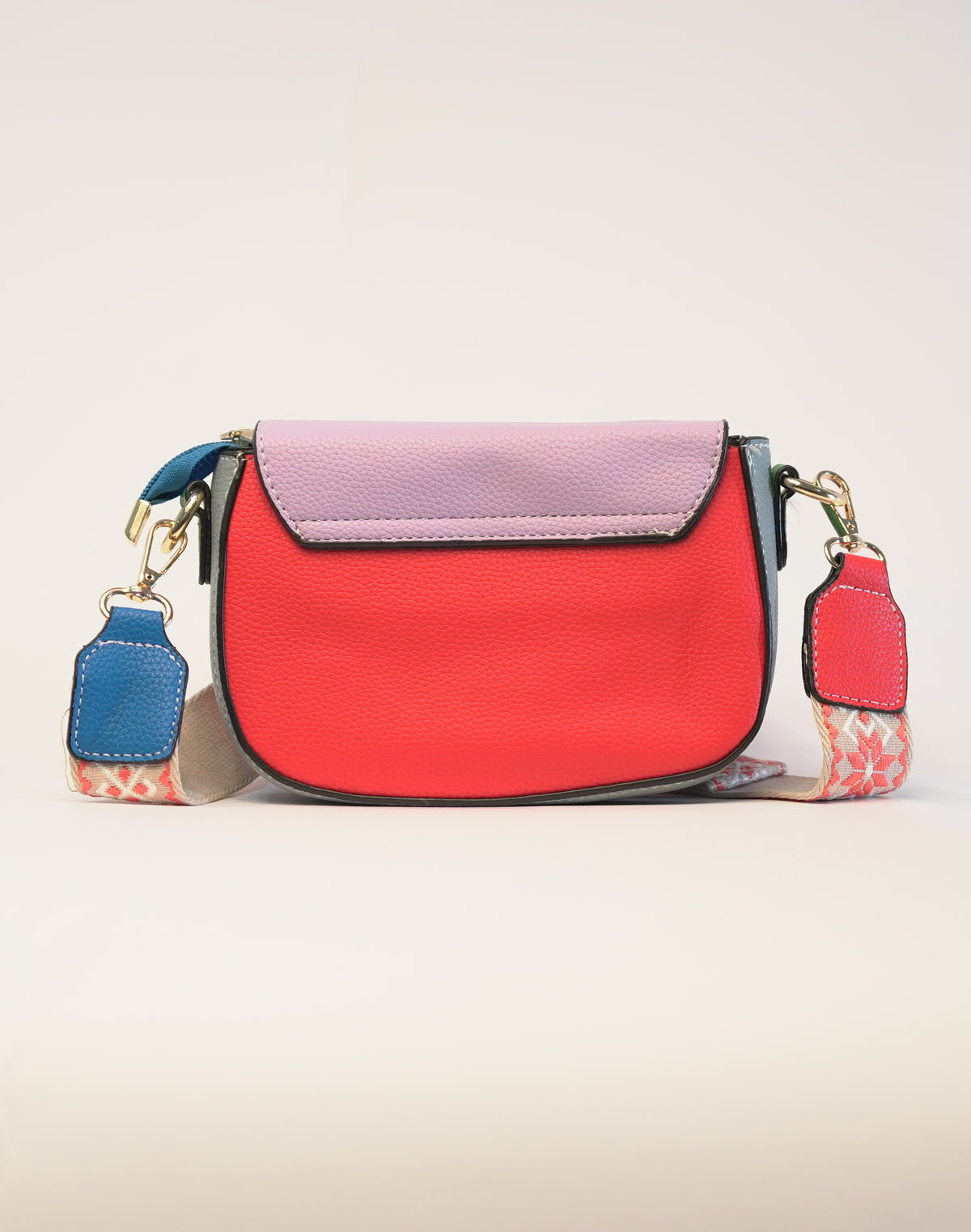 Borsa a Tracolla Multicolor - Rossa