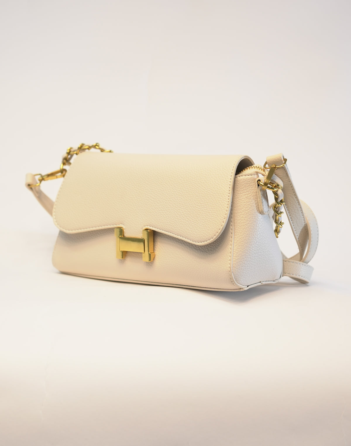 Borsa a tracolla in semilpelle - Beige