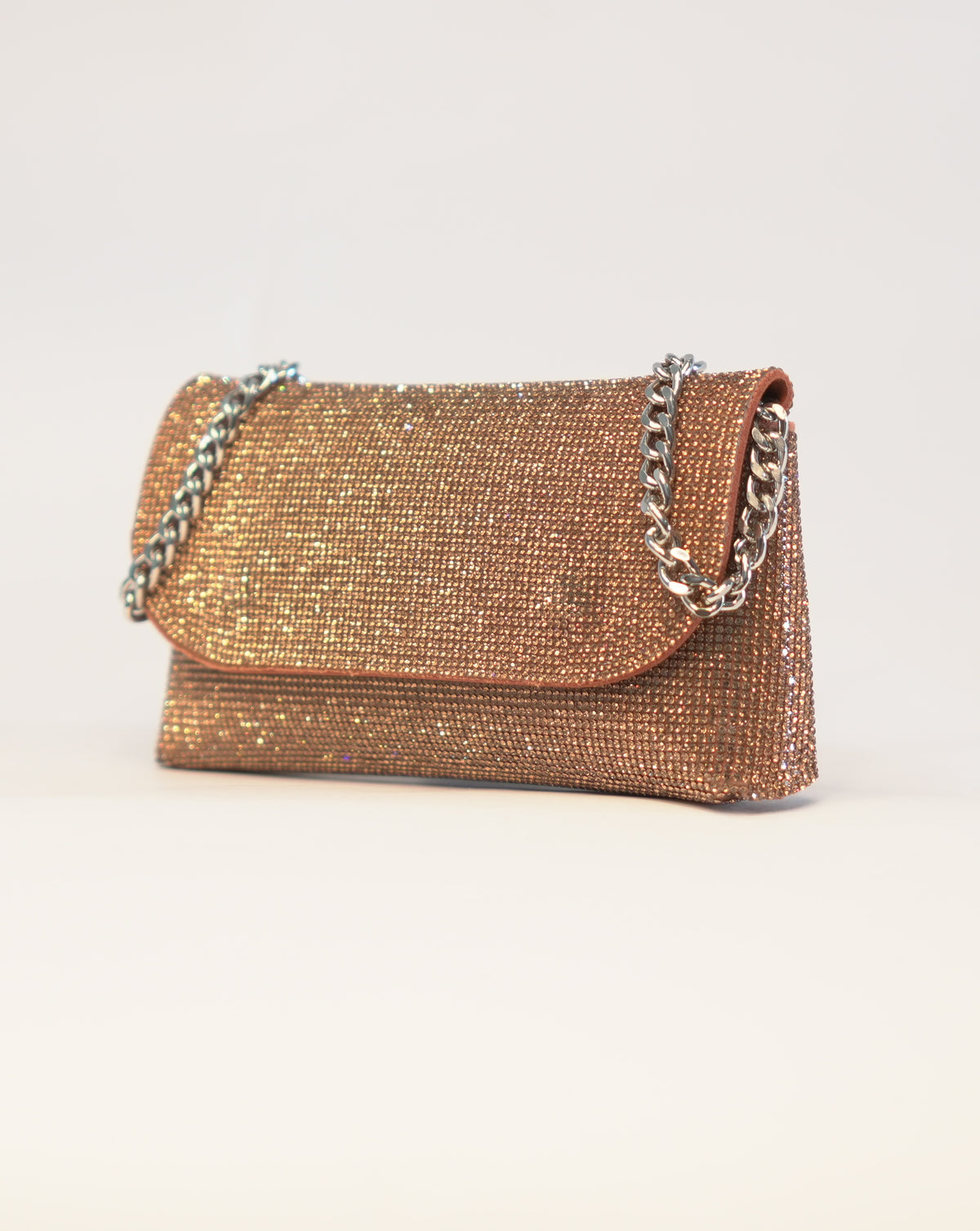 Pochette con brillantini - Bronzo