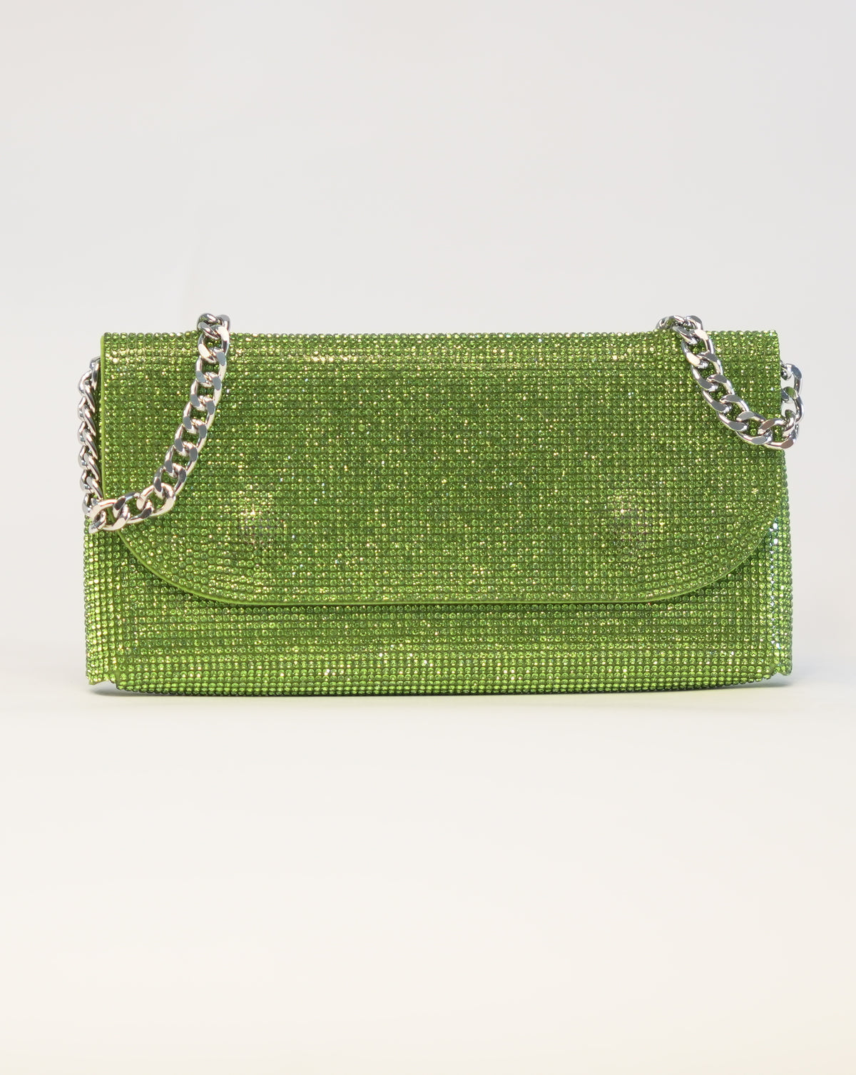 Pochette con brillantini - Verde