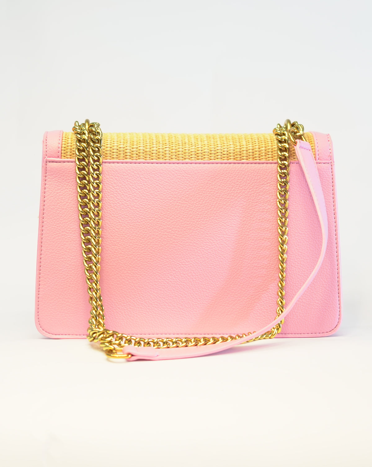 Borsa a Tracolla in Paglia  - Rosa