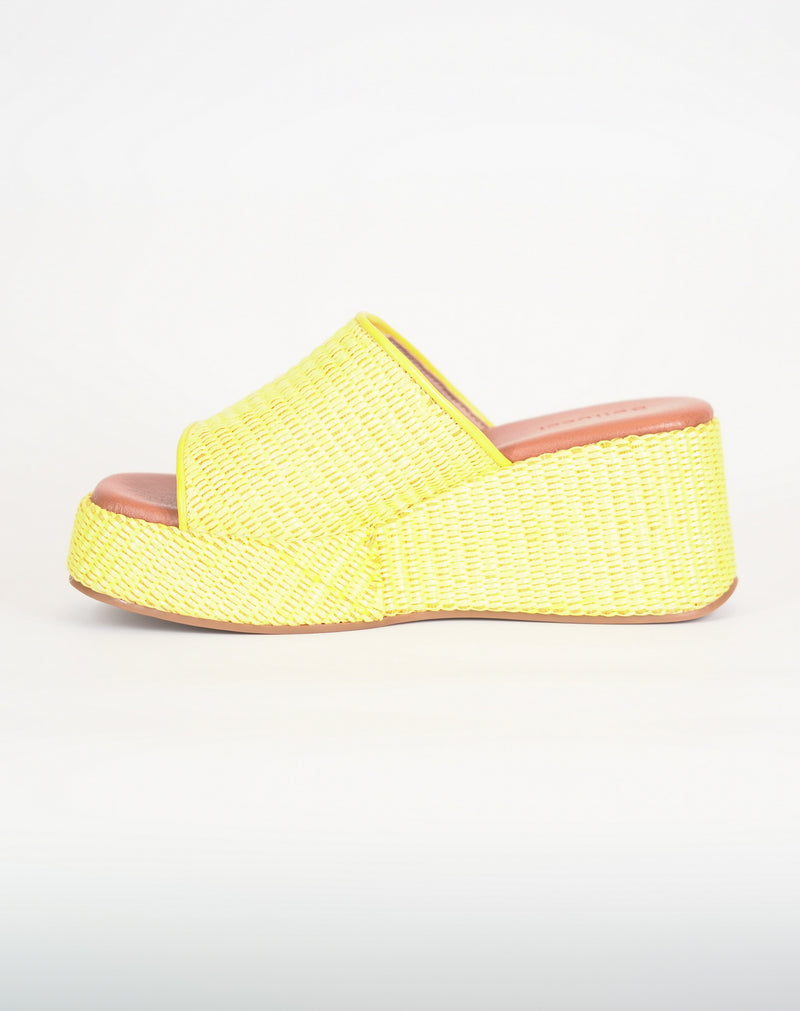 Zeppe Donna in Rafia - Giallo