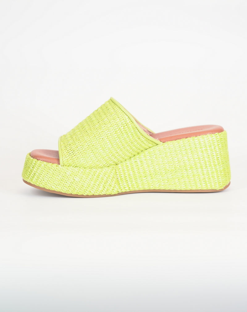 Zeppe Donna in Rafia - Verde