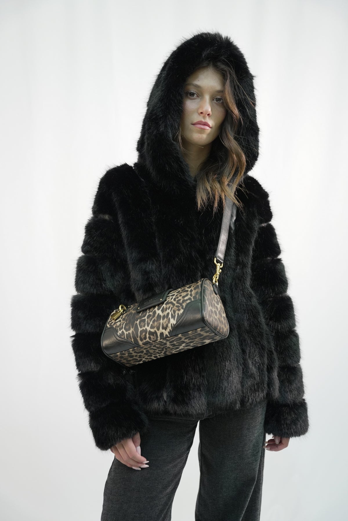 Mini Bag Bauletto Giò Cellini con Lucchetto e Charm Intrecciato - Maculato