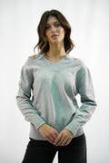 Maglia con Dettaglio Cut-Out e Scollo a V Zahjr - Grigio -