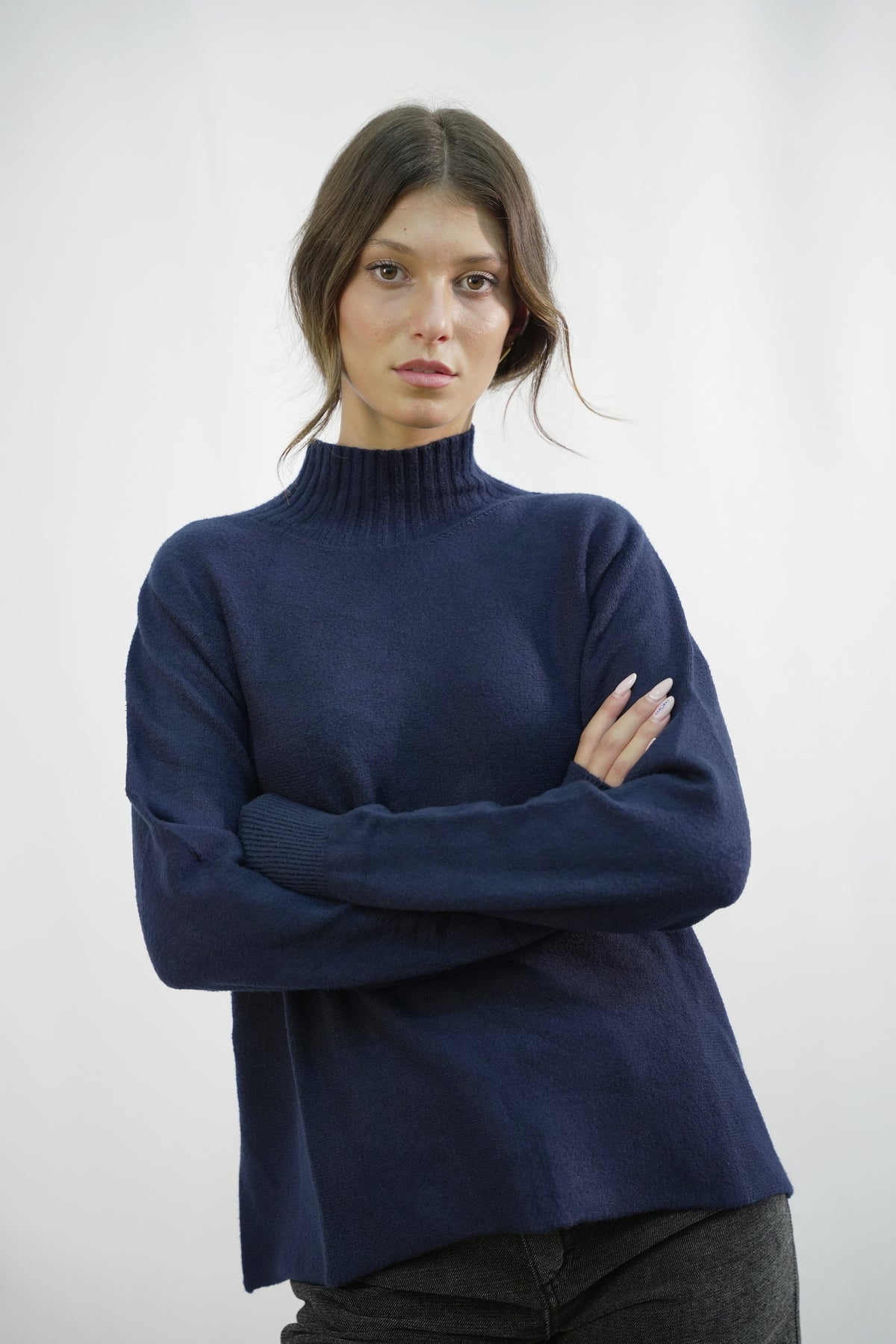 Maglione Mezzo Collo Zahir - Blu Notte -