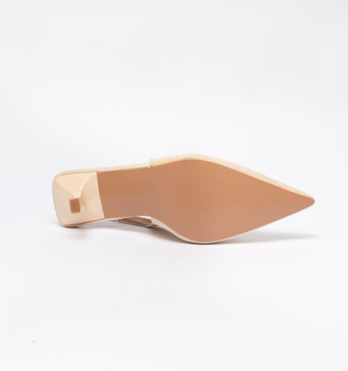 Slingback effetto camoscio cinturino elastico - Beige