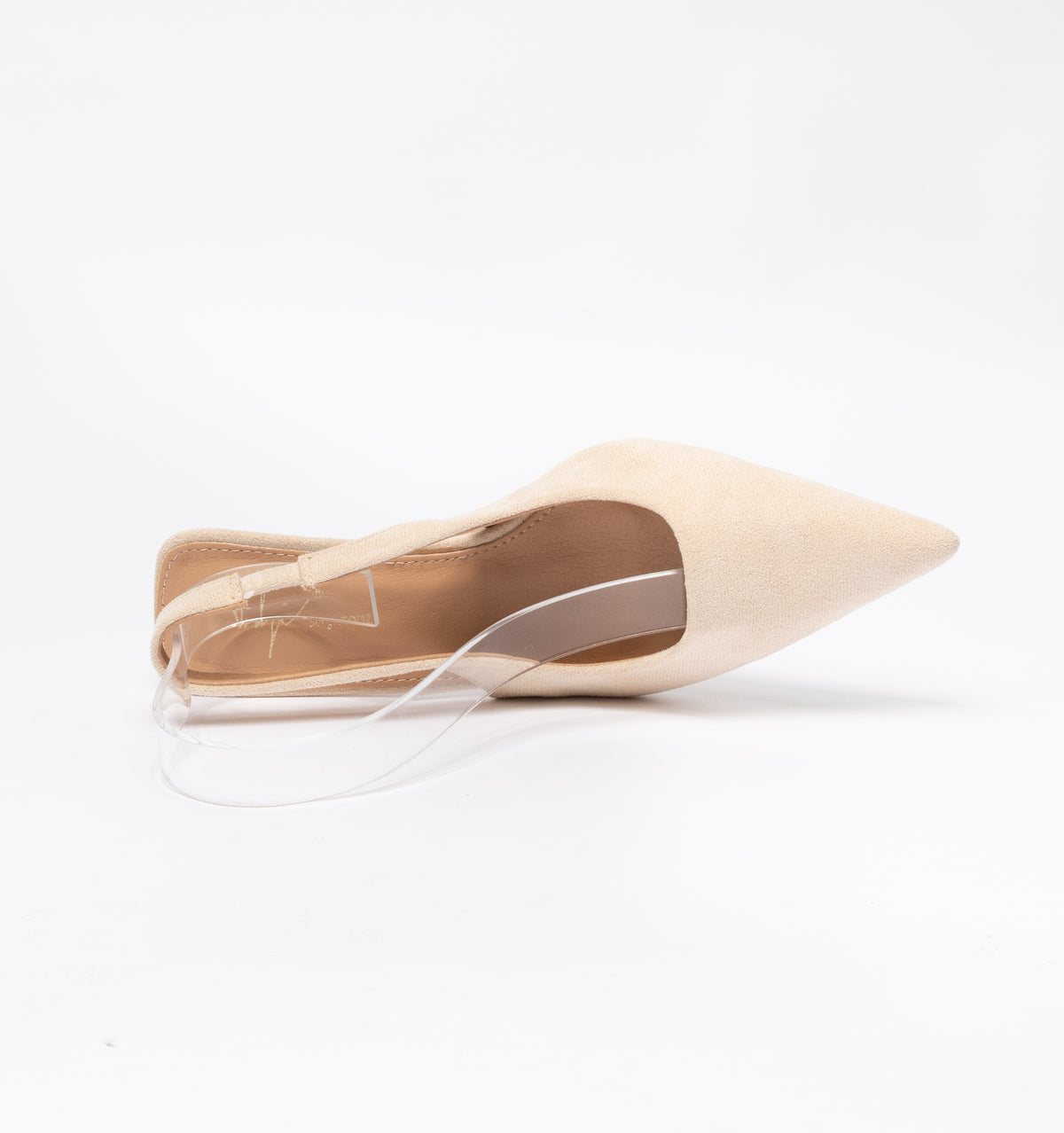 Slingback effetto camoscio cinturino elastico - Beige