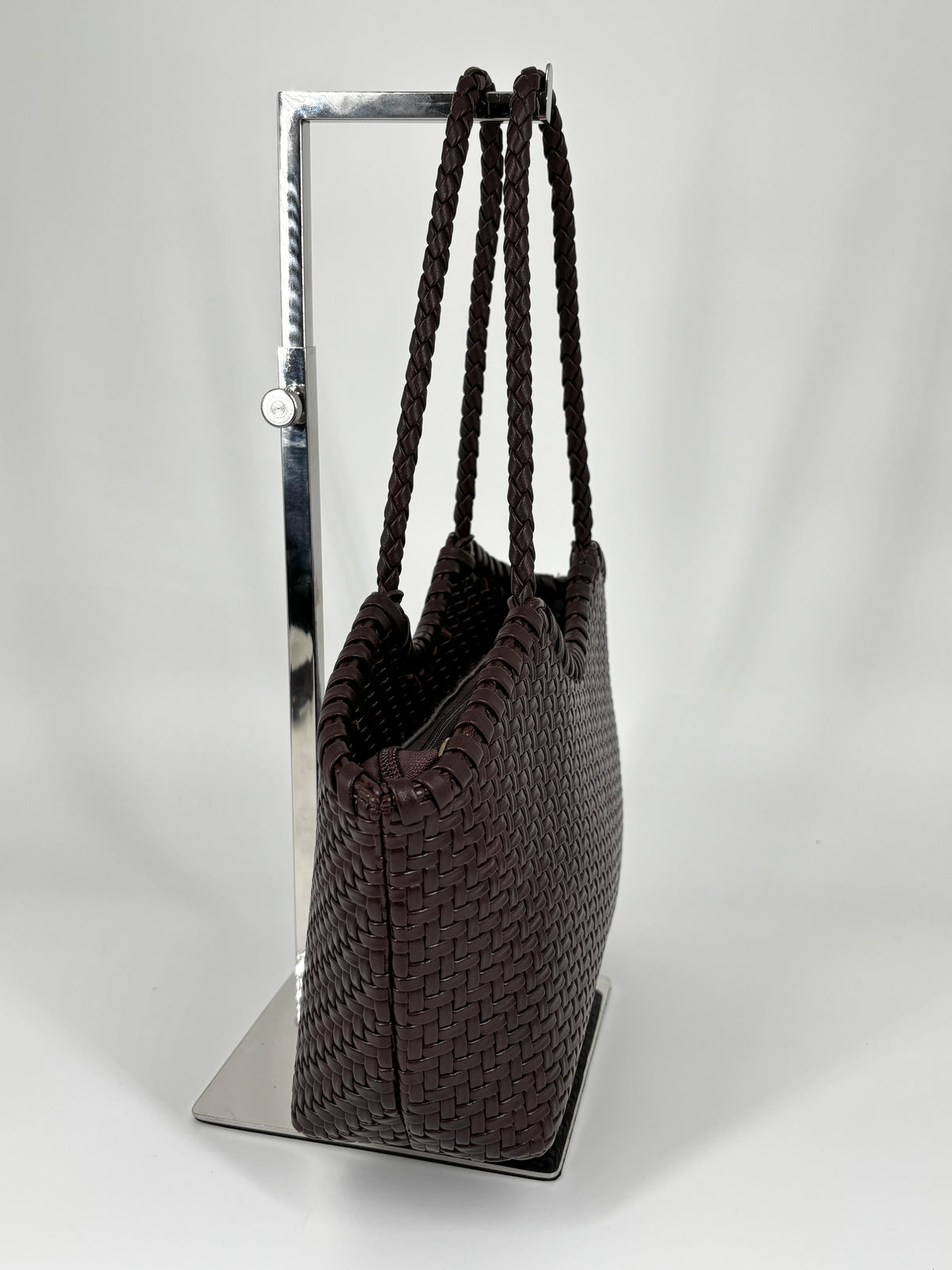 Borsa Tote Intrecciata – Marrone Cioccolato.