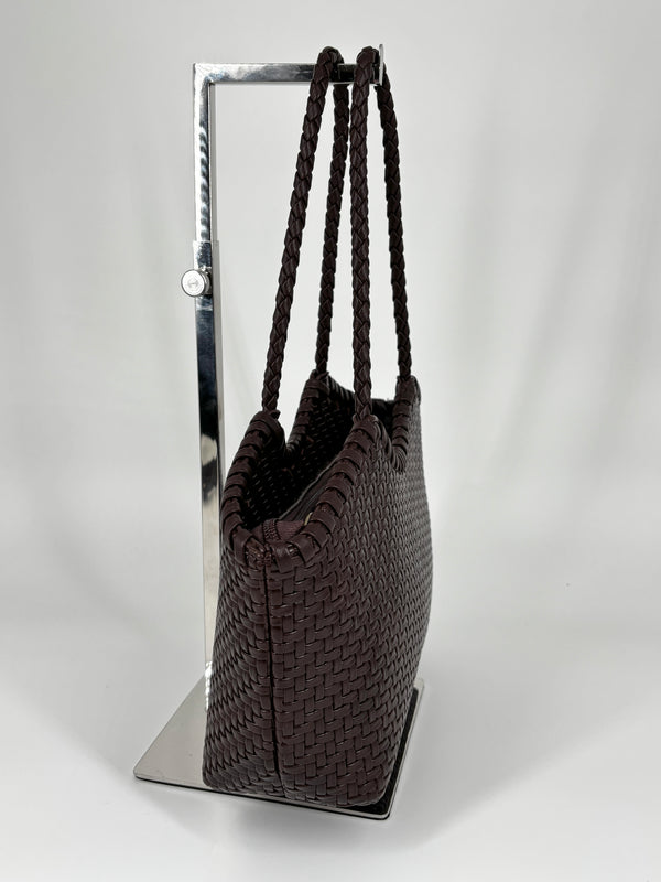 Borsa Tote Intrecciata – Marrone Cioccolato.