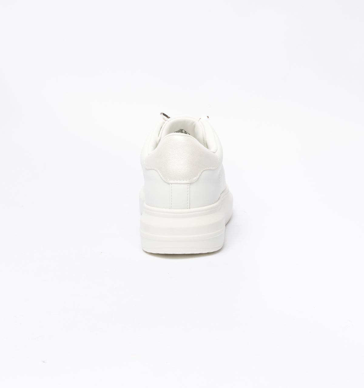Sneakers Gold & Gold punta tonda in ecopelle con tallone Argento -Bianco