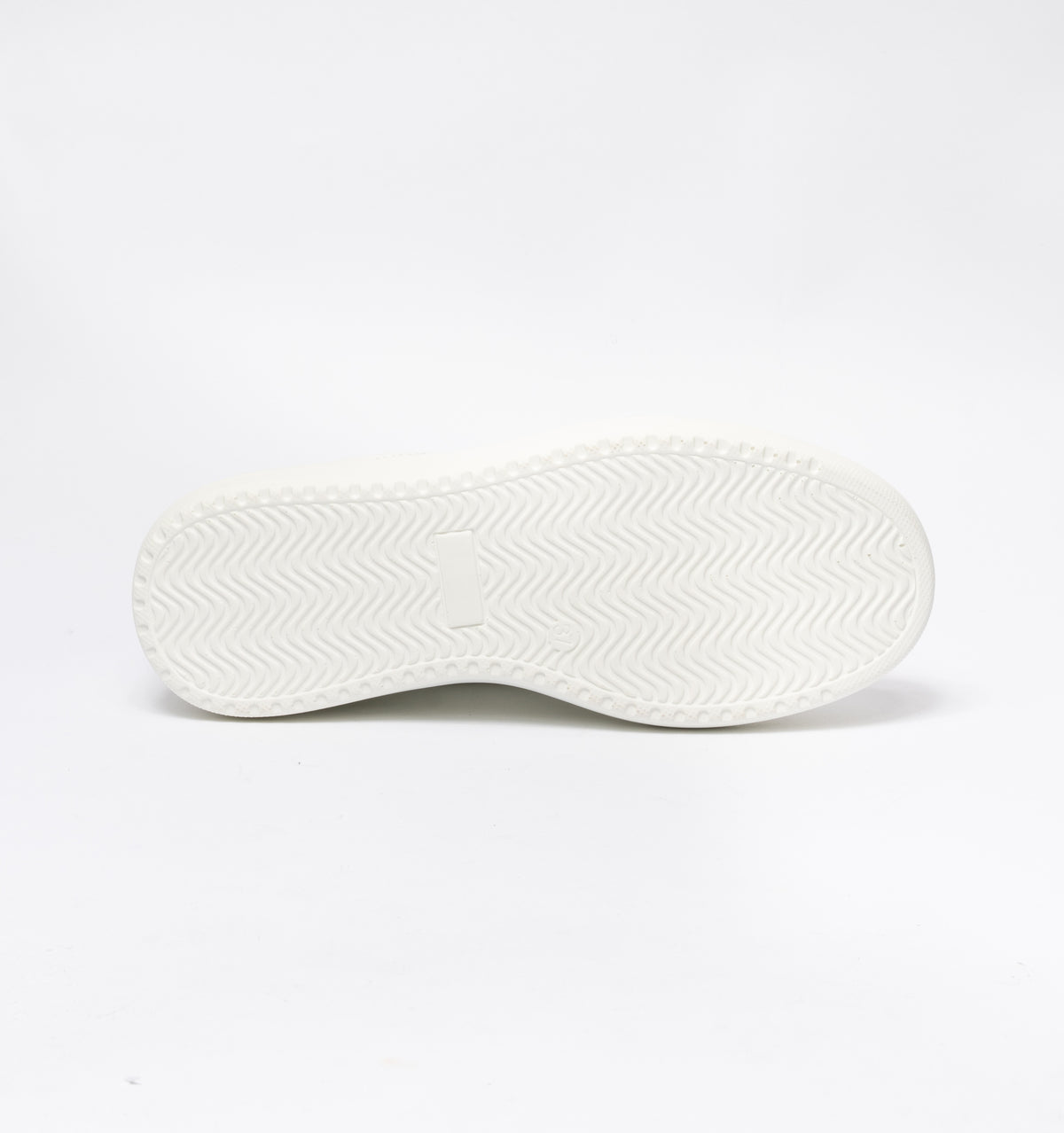 Sneakers Gold&Gold punta tonda in ecopelle con tallone Nero-Bianco