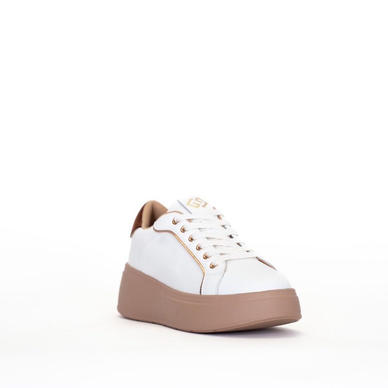 Sneakers Platform GOLD&GOLD - Bianco