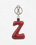 Portachiavi lettera Z in pelle - Rosso