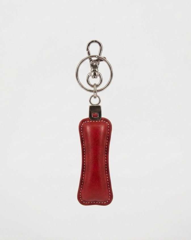 Portachiavi lettera I in pelle - Rosso