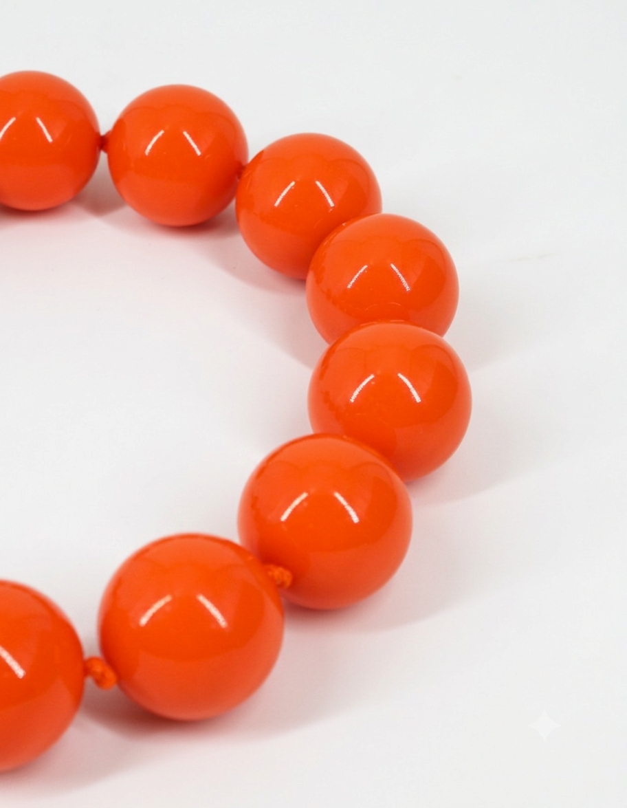 Collana Girocollo Maxi Sfere Arancione