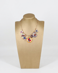 Collana Mediterranea con Medaglioni in Ceramica e Ciondoli Portafortuna