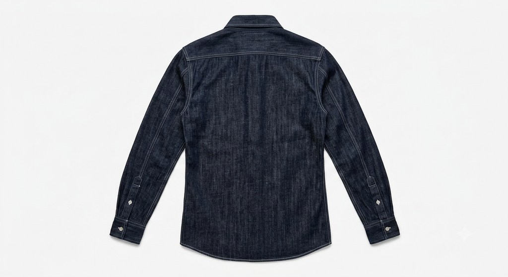 Camicia di jeans blu scuro slim fit