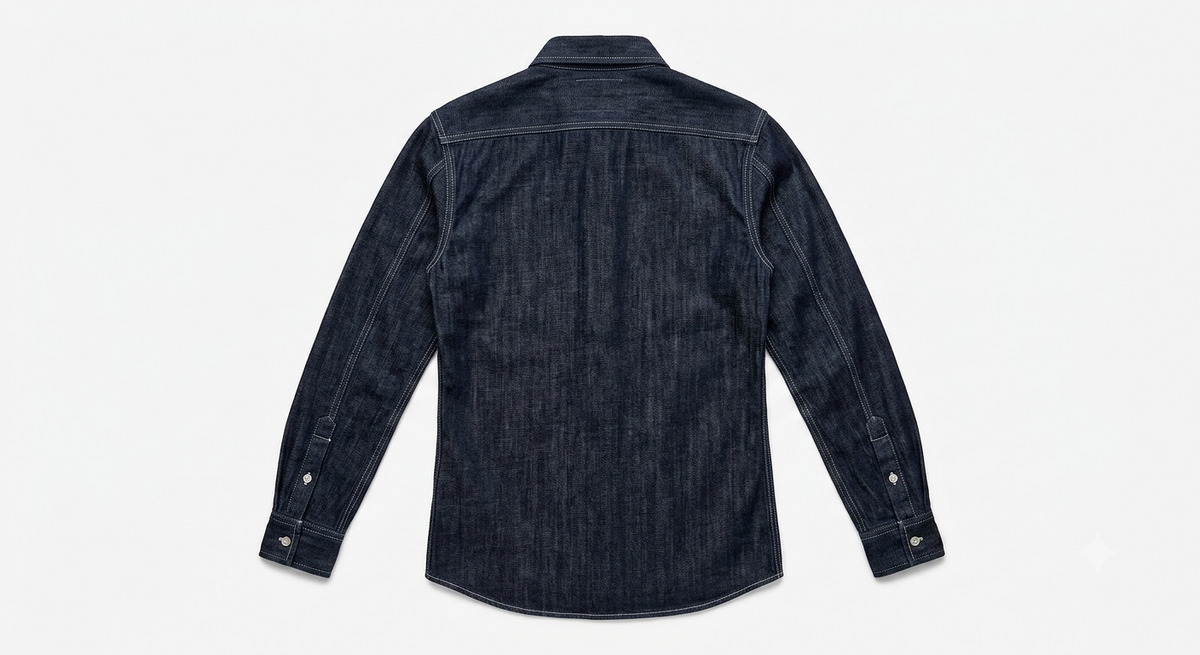 Camicia di jeans blu scuro slim fit