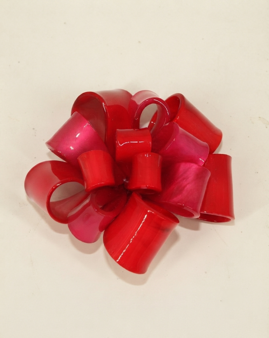 Spilla Fiocco Rosso Rubino