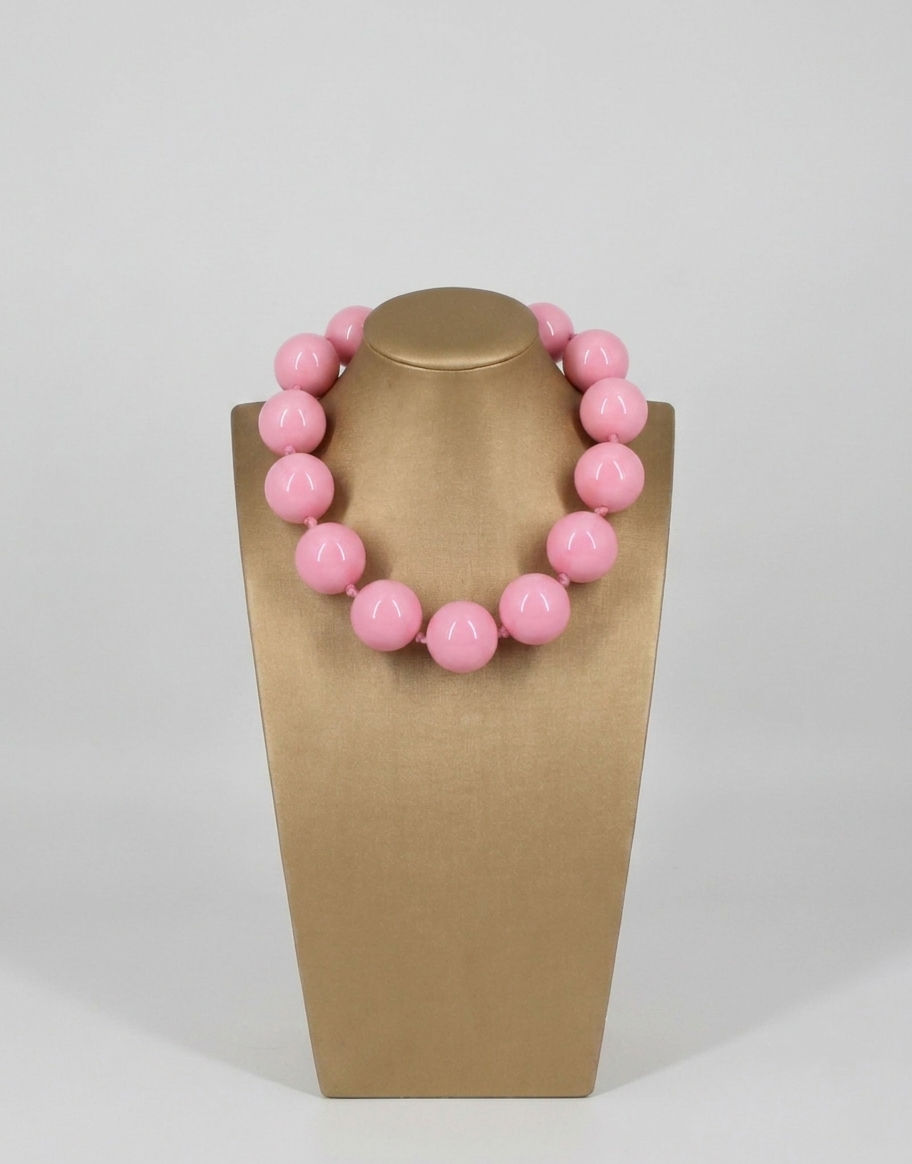 Collana Girocollo Maxi Sfere Rosa